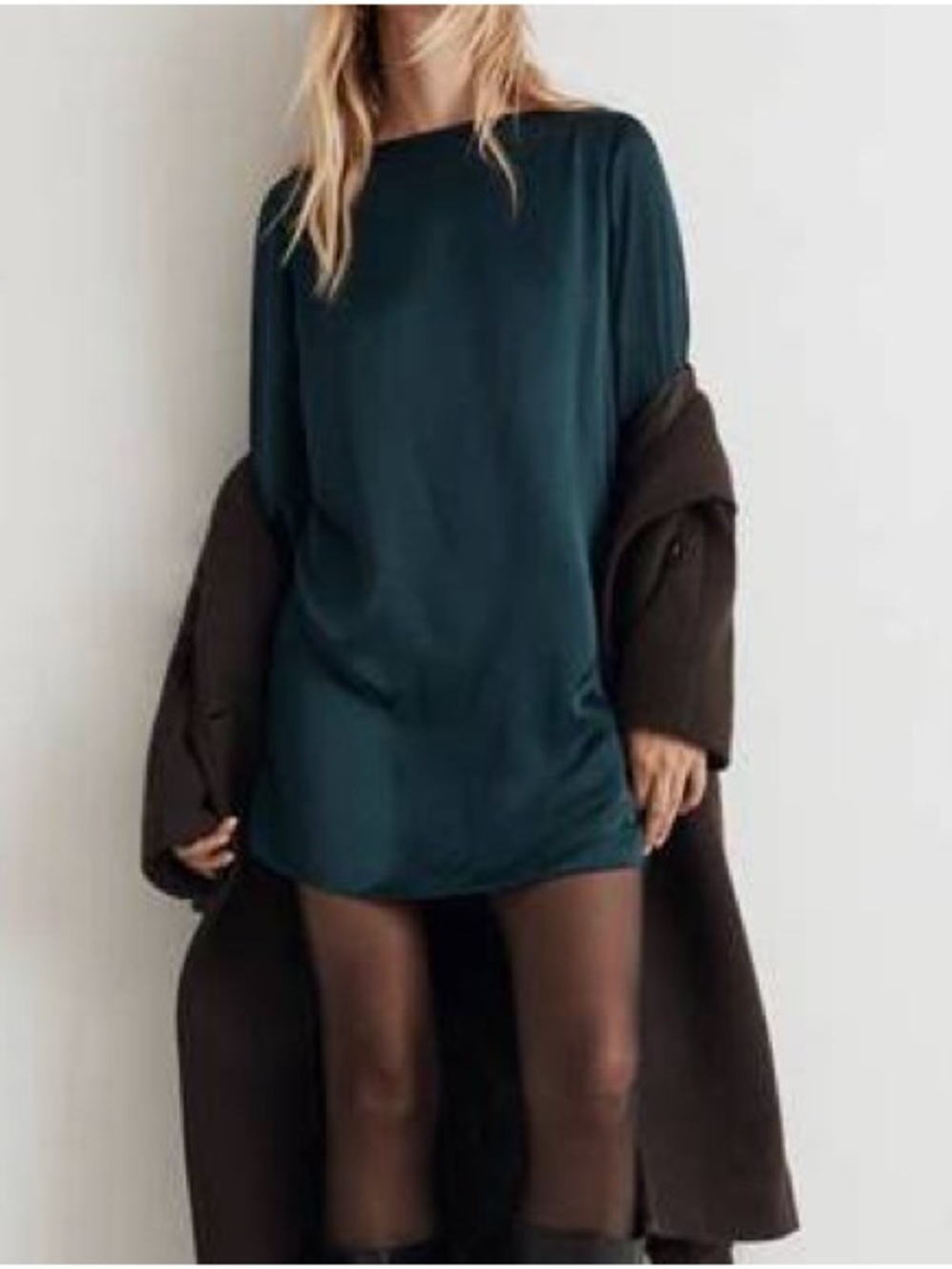 Madewell Teal Shift Mini Dress